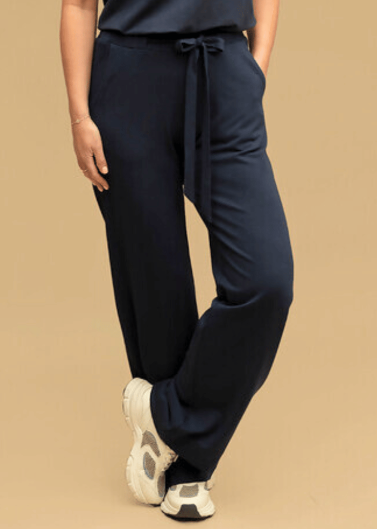 GODDESS wide leg trousers, navy (SALE)