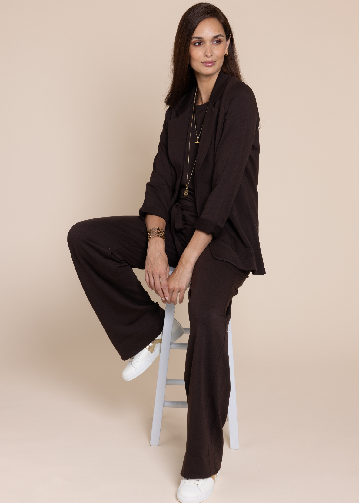 CIRCE soft blazer, chocolate
