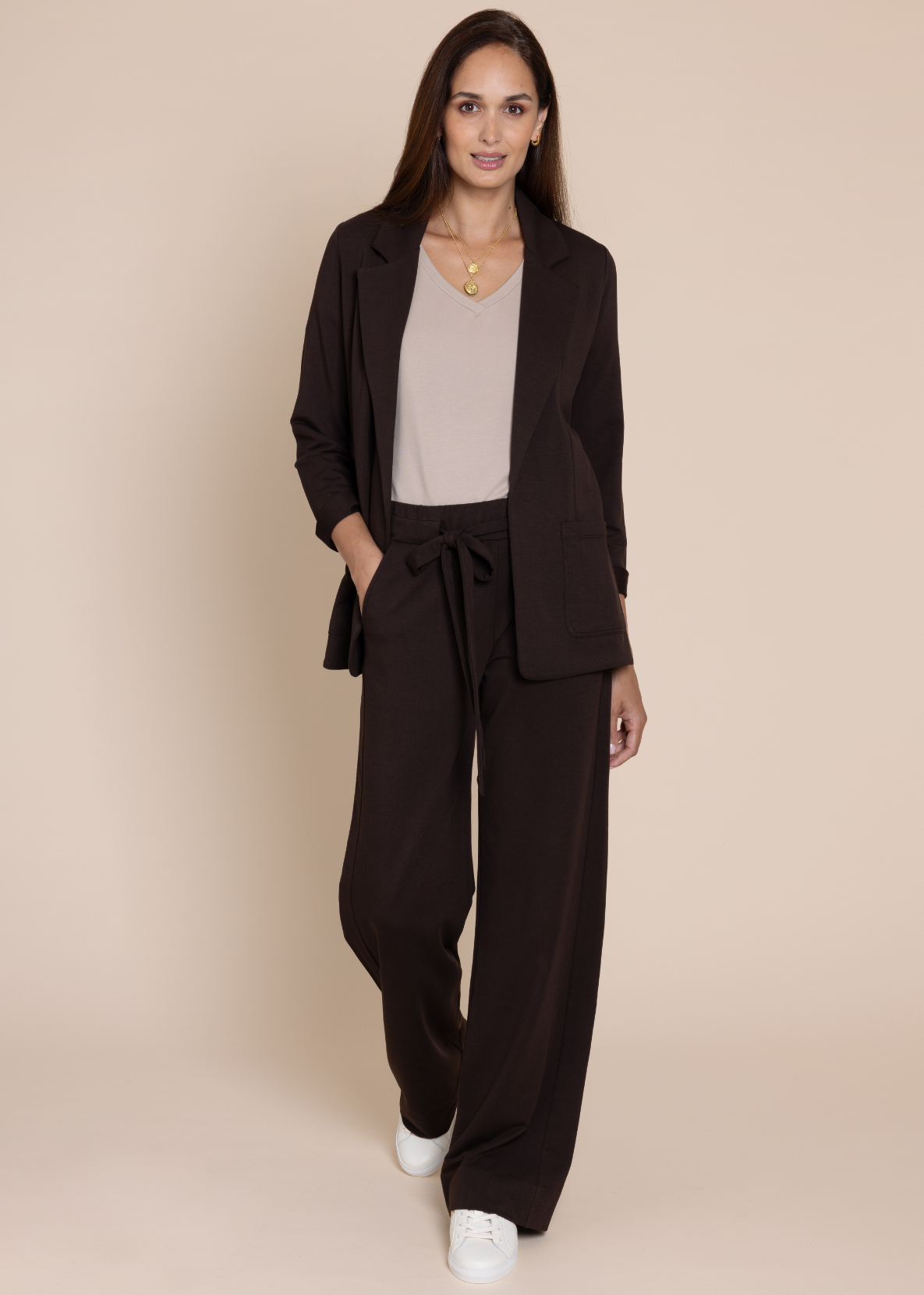 CIRCE soft blazer, chocolate