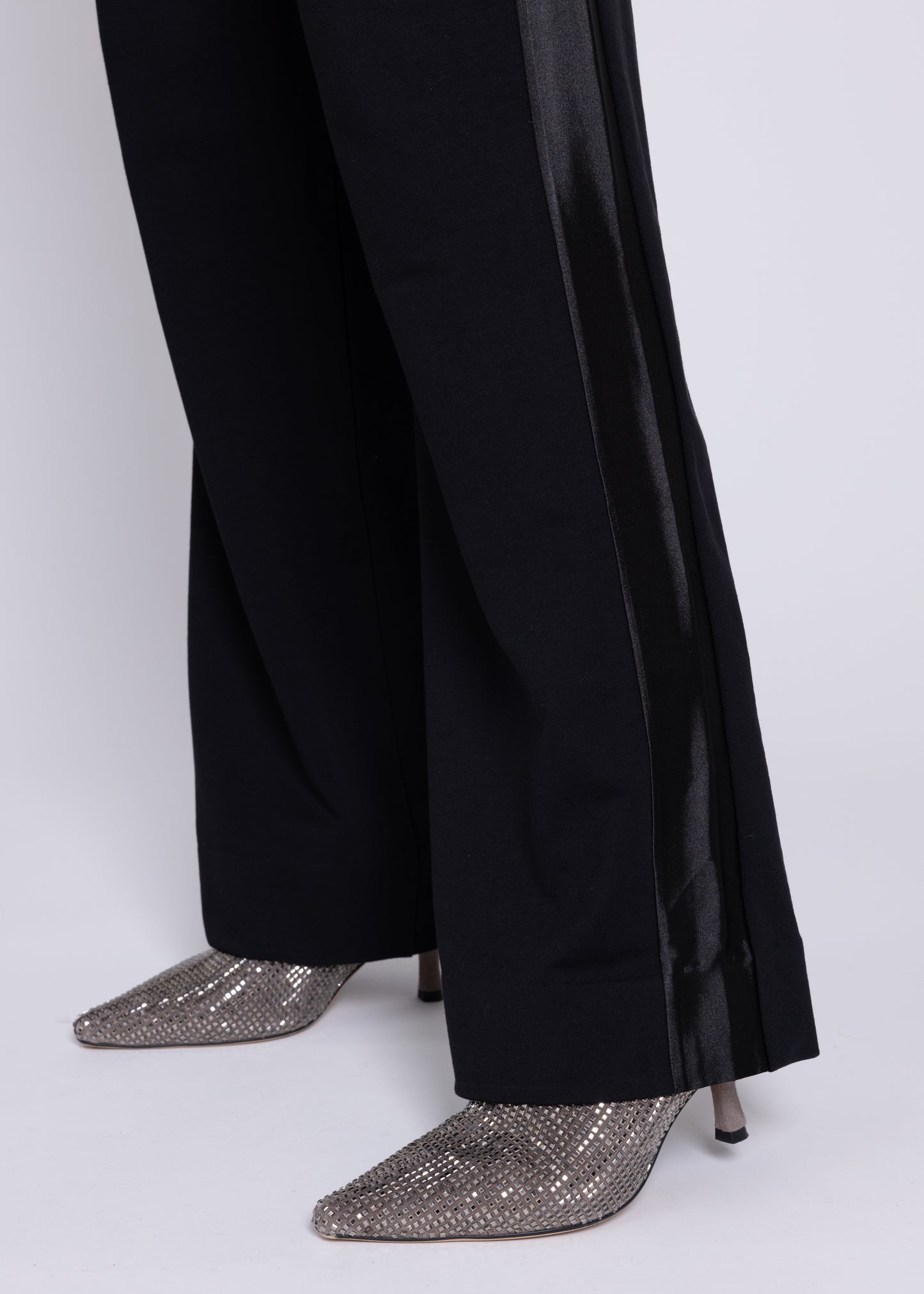 GODDESS wide leg trousers, black