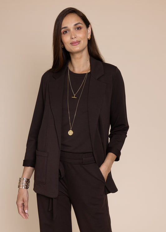 CIRCE soft blazer, chocolate