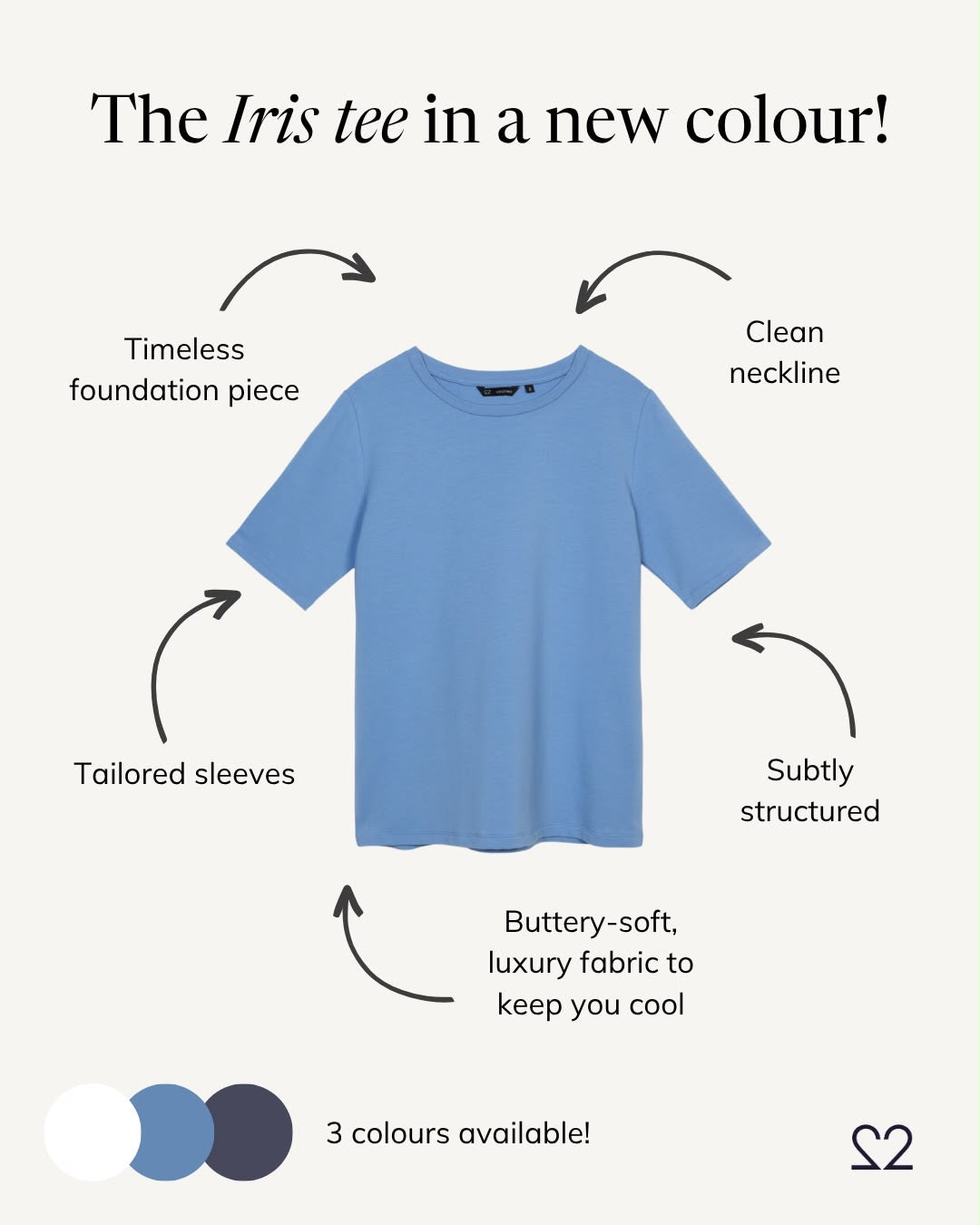 IRIS perfect t-shirt, powder blue