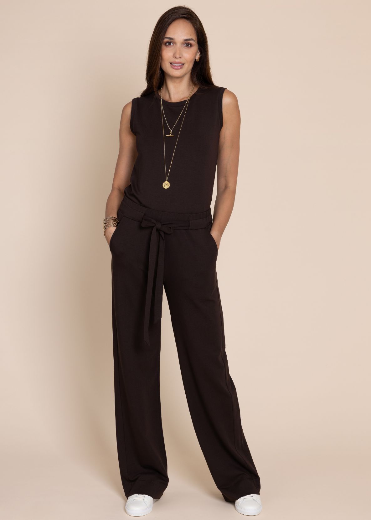 HERO sleeveless top, chocolate