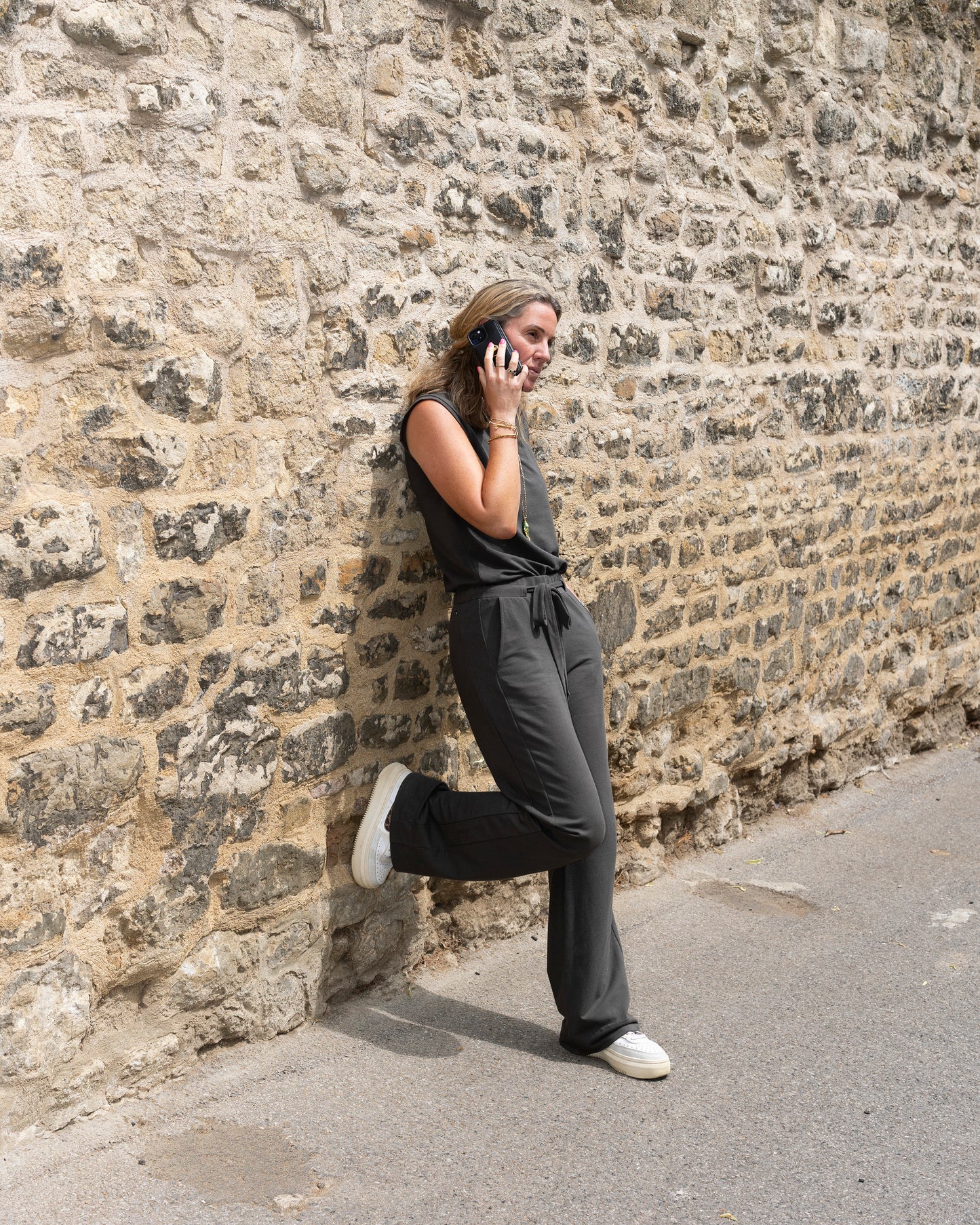 GODDESS wide leg trousers, olive (SALE)