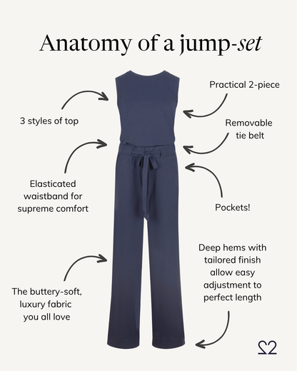 HERO wide leg jump-set navy