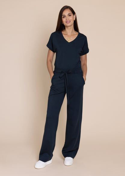 ATHENA wide leg jump-set navy