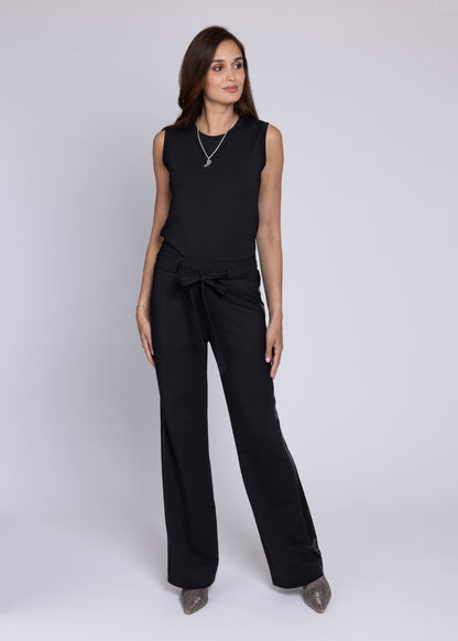 GODDESS wide leg trousers, black