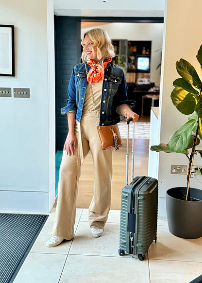 GODDESS wide leg trousers, camel