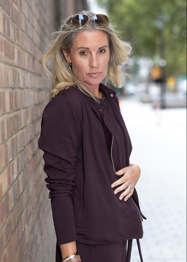 ENYO biker jacket, burgundy