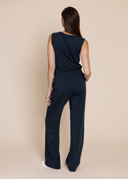 GODDESS wide leg trousers, navy