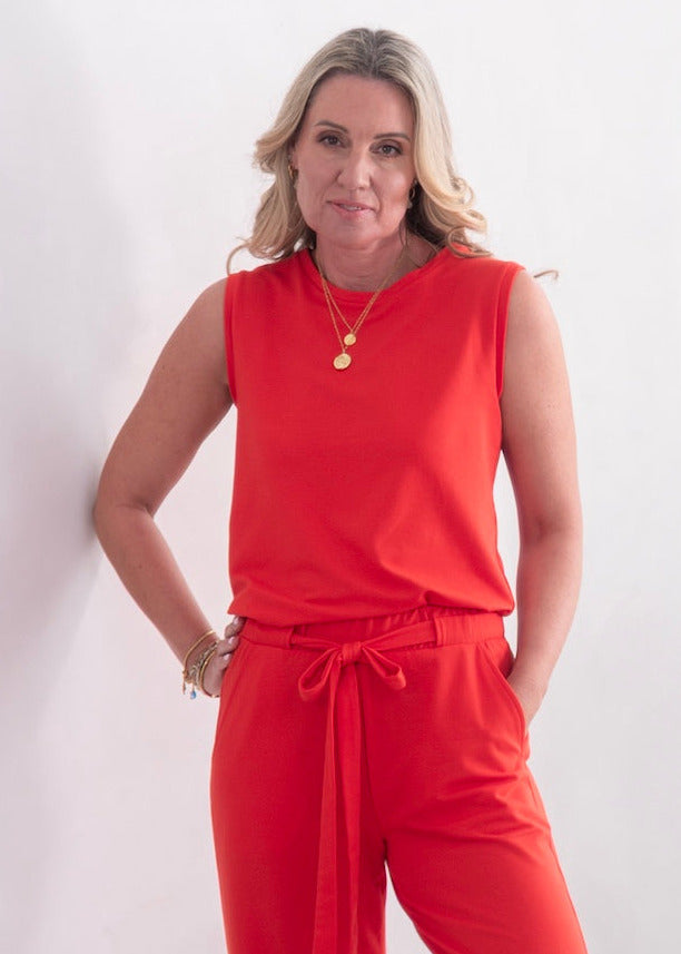 HERO wide leg jump-set, coral