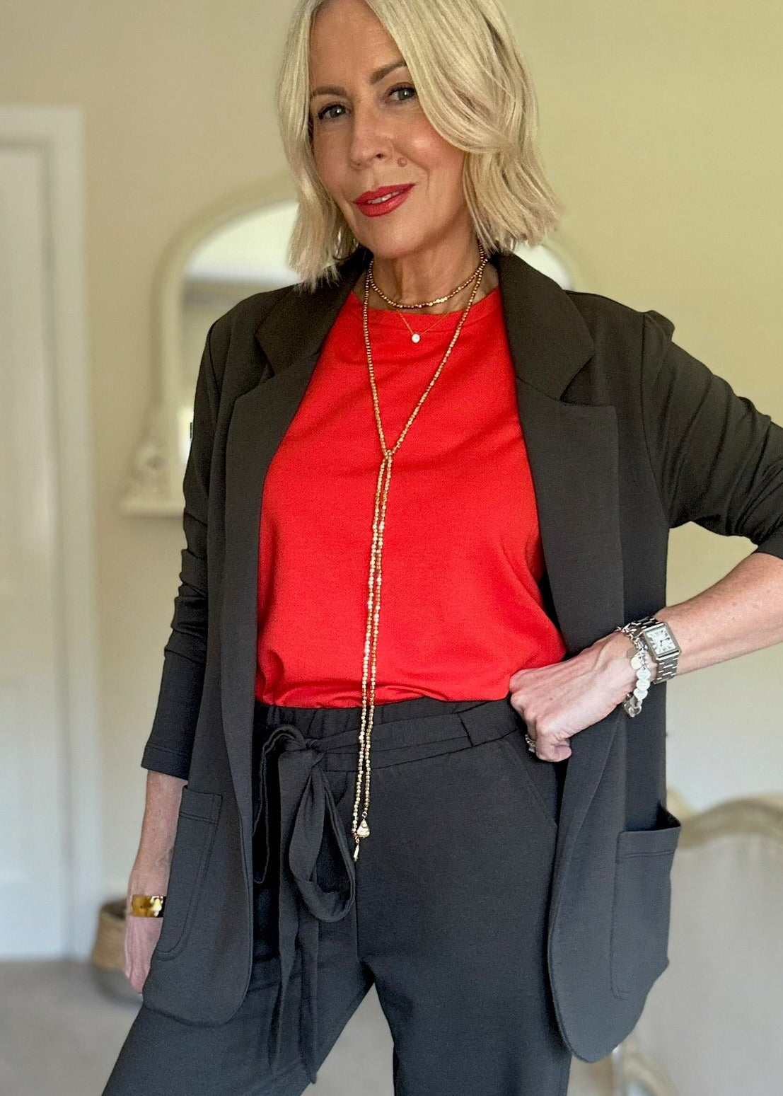 HERO sleeveless top, coral