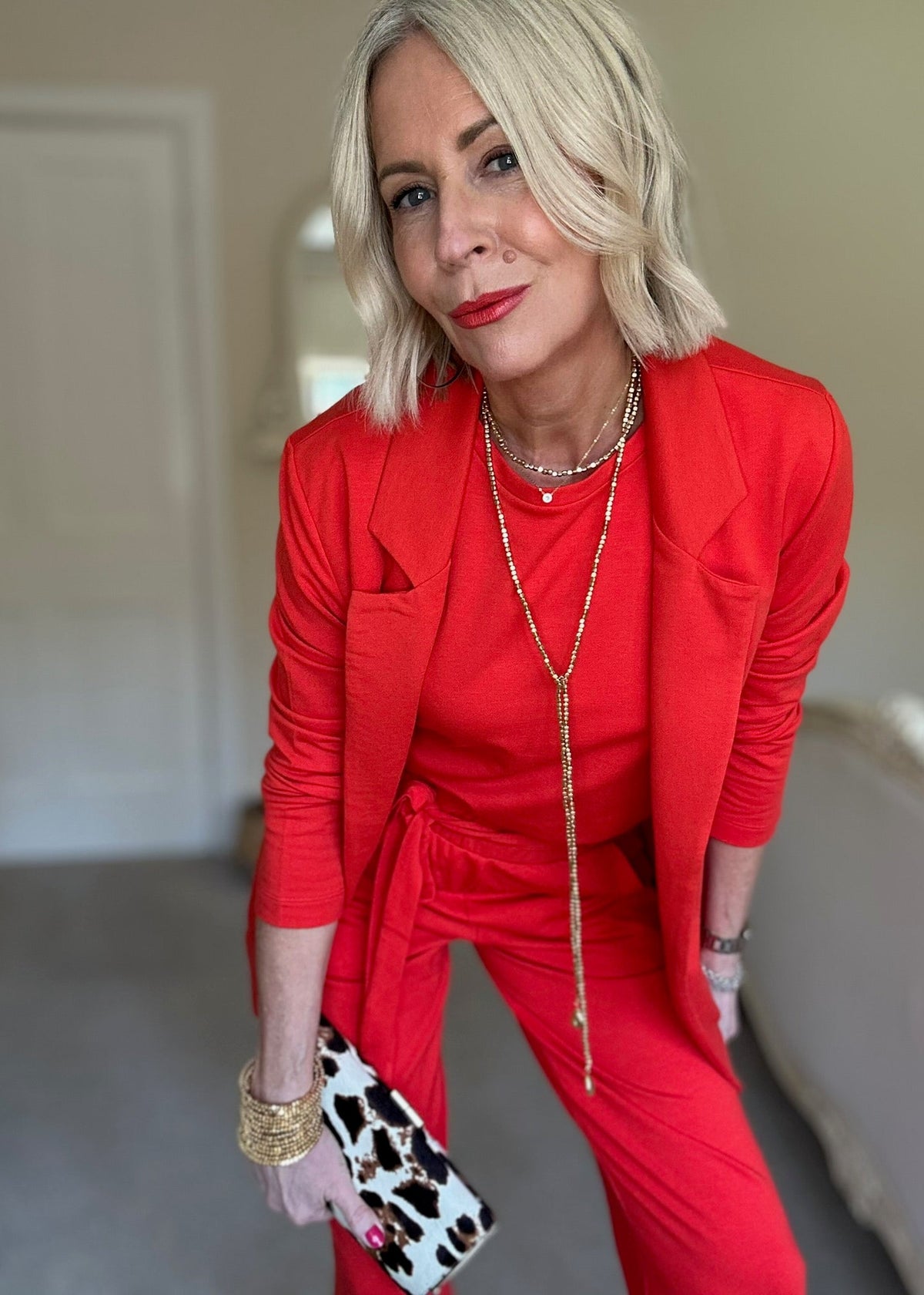 CIRCE soft blazer, coral