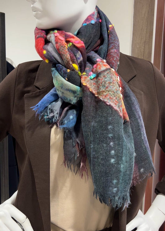 Embroidery Wool Scarf