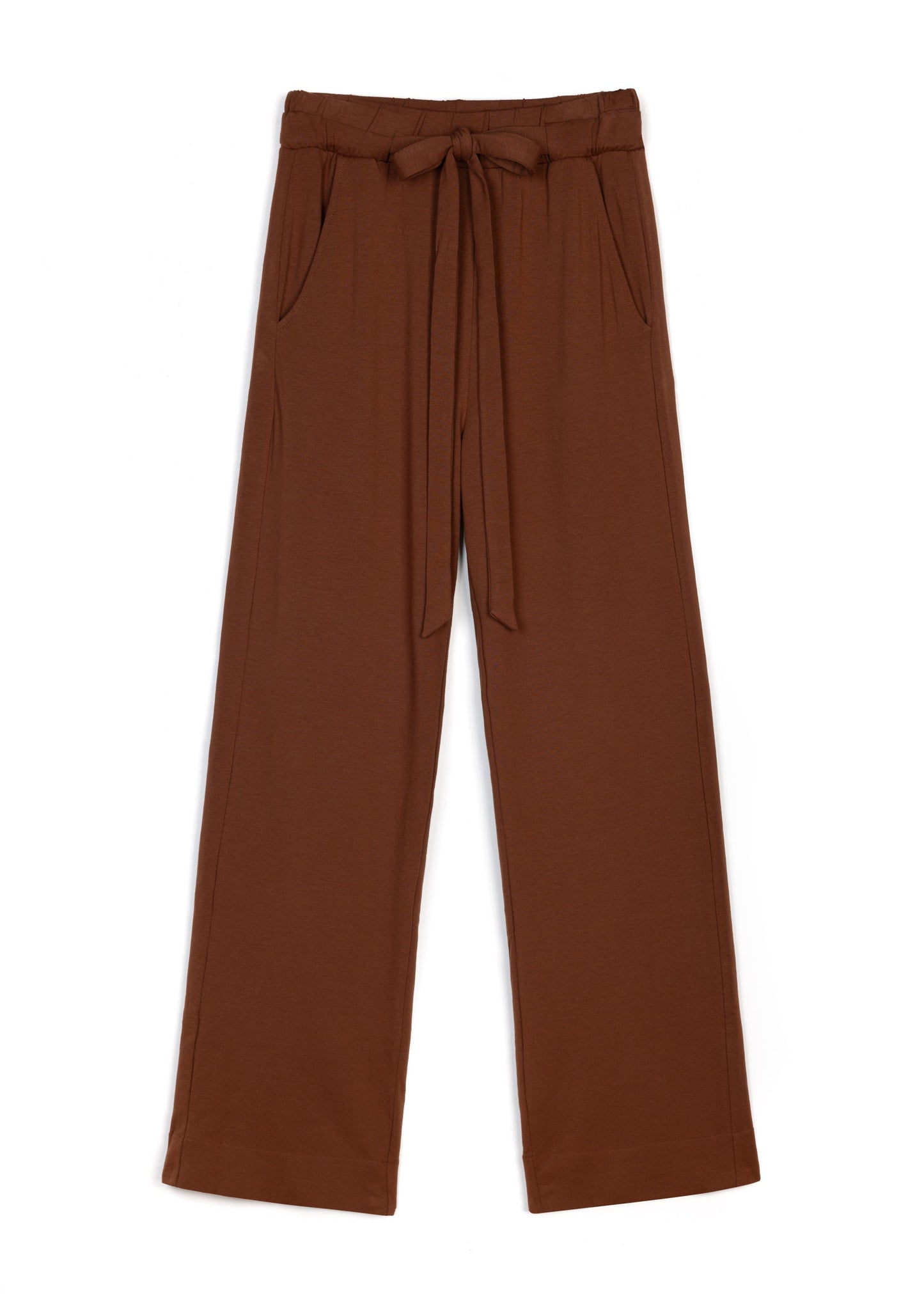 GODDESS wide leg trousers, praline