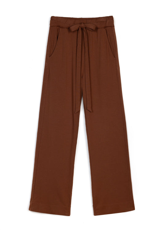 GODDESS wide leg trousers, praline