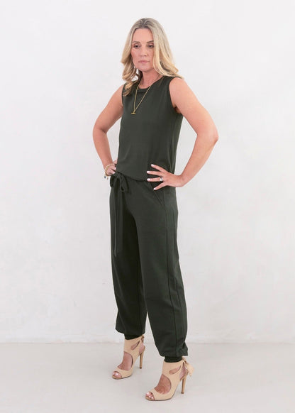 SIREN cuffed leg trousers, olive