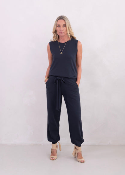SIREN cuffed leg trousers, navy