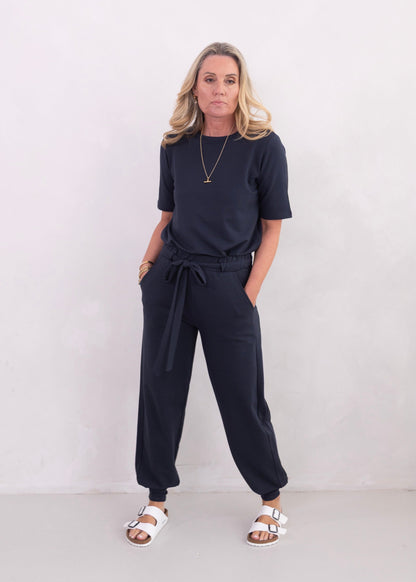 SIREN cuffed leg trousers, navy