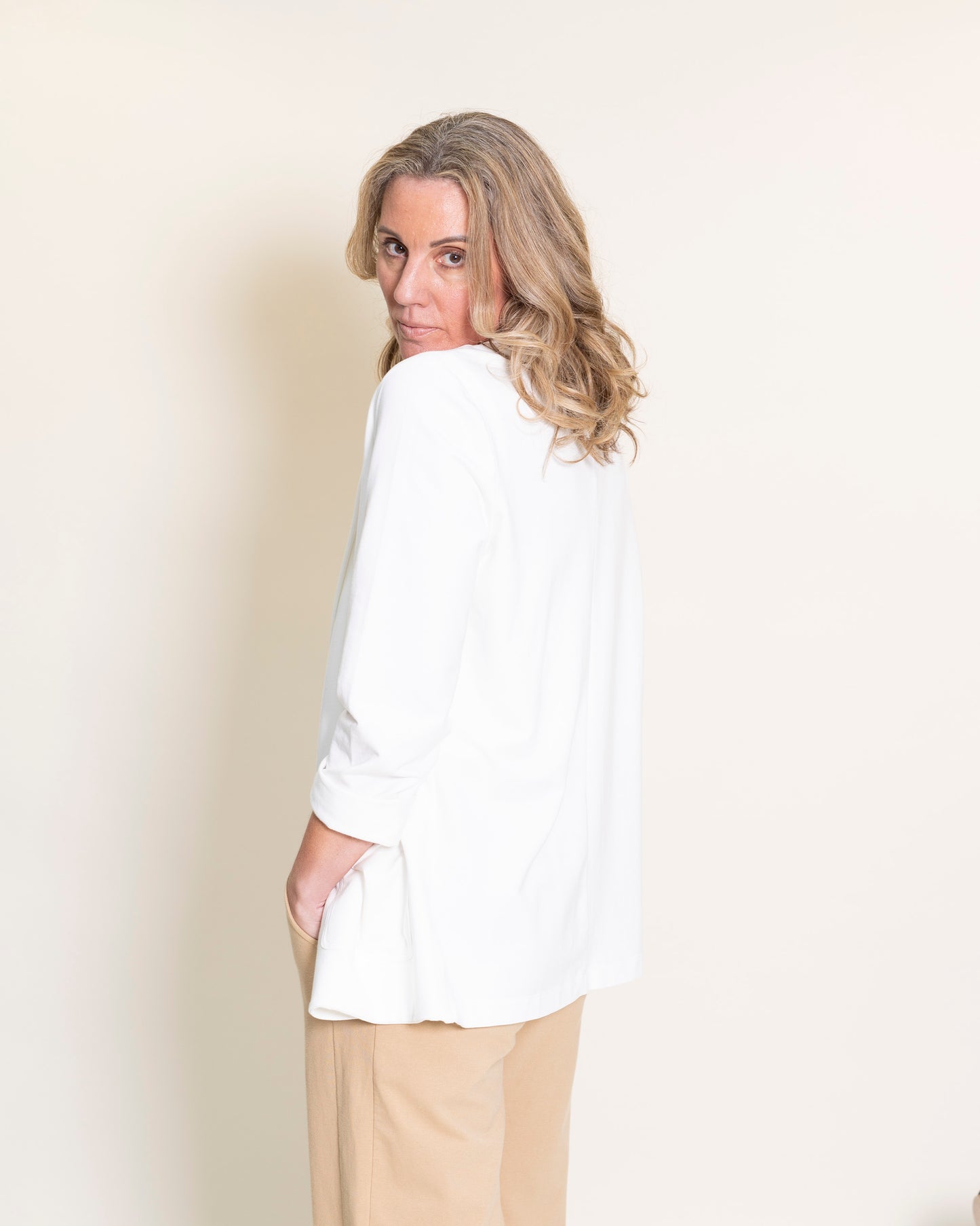 NEW CIRCE soft blazer, warm white