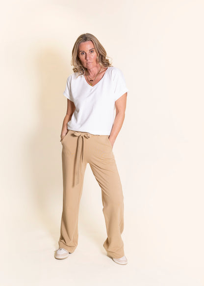 GODDESS wide leg trousers, camel