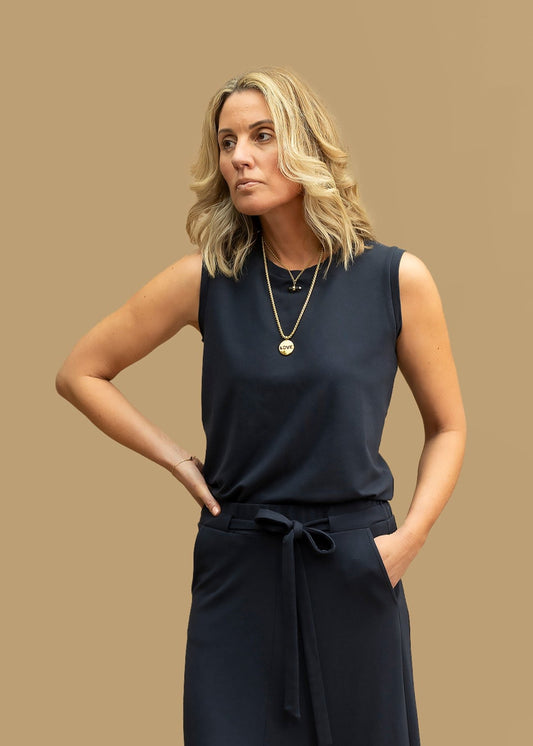 HERO sleeveless top, navy