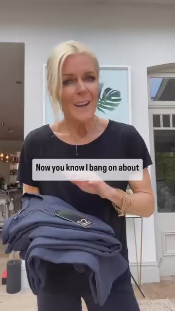 GODDESS wide leg trousers, navy