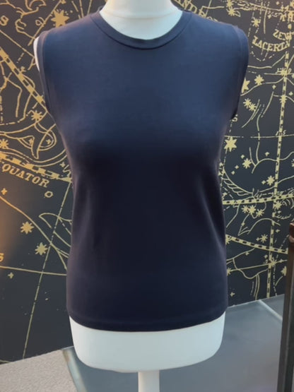 HERO sleeveless top, chocolate